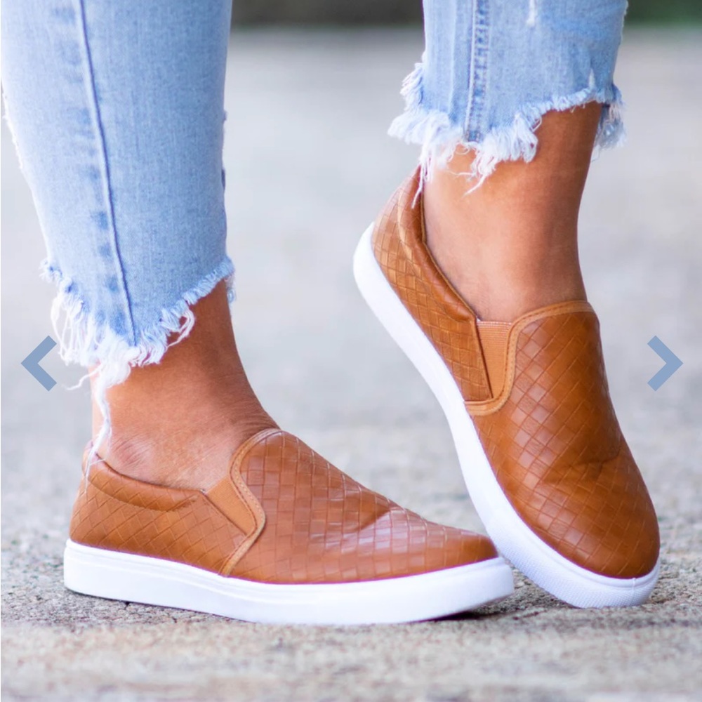 Brown slip on sneaker
